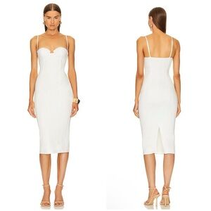 Michael Costello x REVOLVE Karasi Midi Dress in White Size S